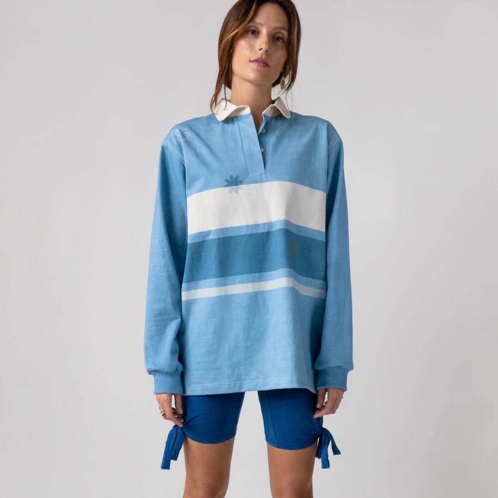 NWT Organic Cotton Monte Rosa Rugby shirt hand dyed with plants